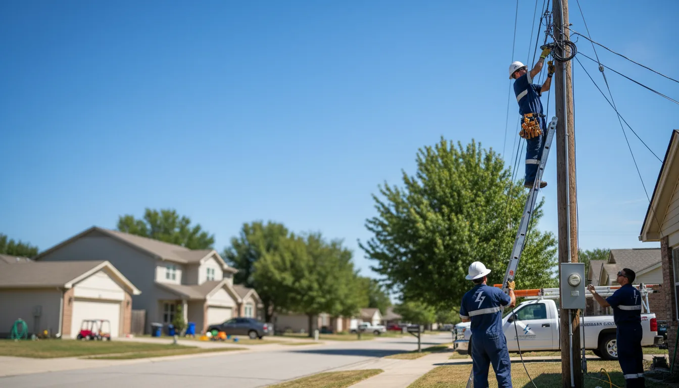 Residential electrician providing installation services in South Plains, TX